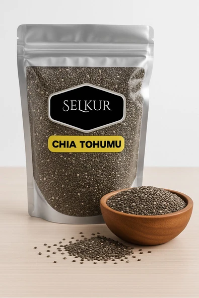 SELKUR  Chia Tohumu Glutensiz & Organik Chia Seeds 1 Kg ürün görseli 1