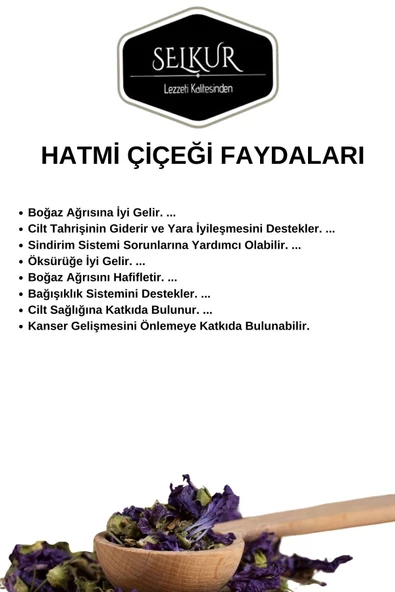 SELKUR  Hatmi Çiçeği, Gülhatmi, Mallow Blossom 50gr - Resim 4