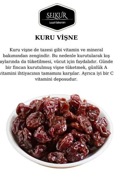 SELKUR  Kuru Vişne 200GR 1.KALİTE(ÇEKİRDEKSİZ) - Resim 4