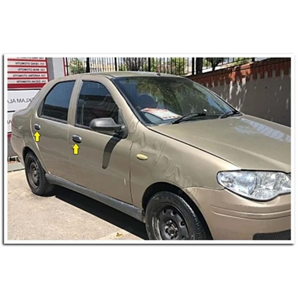Fiat Albea Krom Kapı Kolu 2002-2012 4 Kapı Paslanmaz Çelik - Resim 3