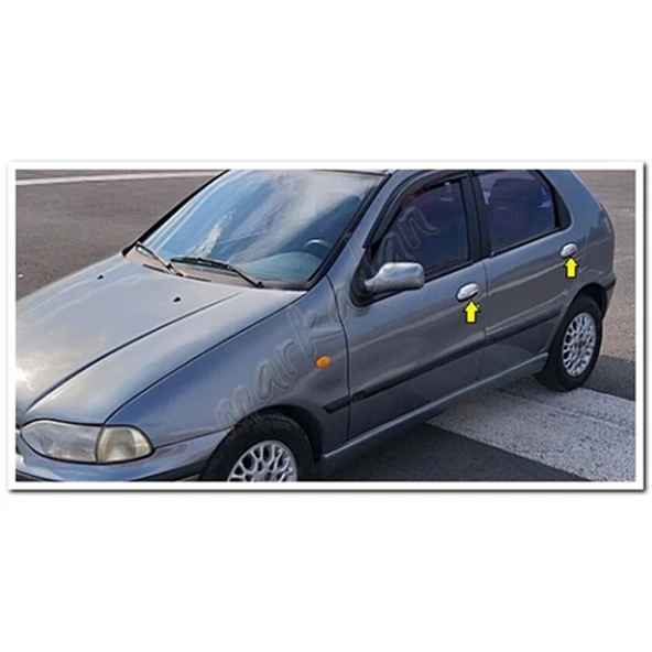 WOC Chrome Fiat Palio Krom Kapı Kolu 1998-2011 4 Kapı Paslanmaz Çelik - Resim 3
