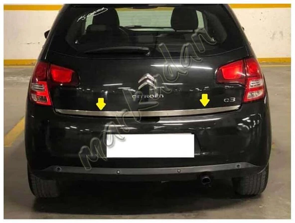 DB Chrome Citroen C3 Krom Bagaj Alt Çıta 2009-2016 P.Çelik ürün görseli 1