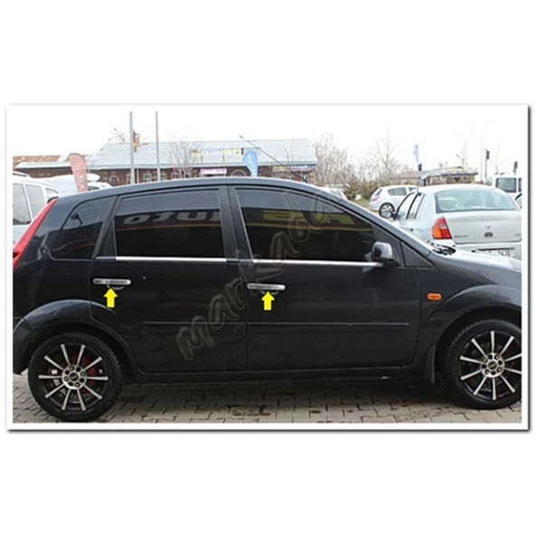 WOC Chrome Ford Fiesta Krom Kapı Kolu 2002-2008 4 Kapı Paslanmaz Çelik - Resim 4