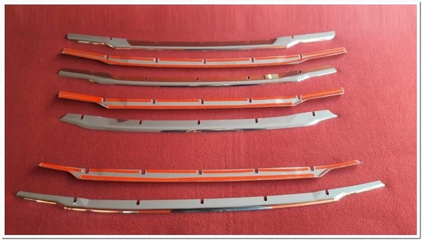 DB Chrome Ford Tourneo Courier Ön Panjur Nikelajı 2018-2023 Set 7 Parça P.Çelik ürün görseli 1