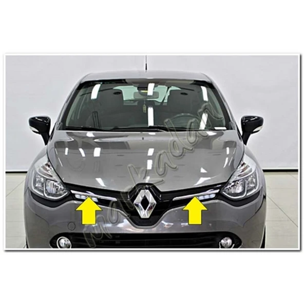 DB Chrome Renault Clio 4 Ön Panjur Nikelajı 2012-2017 2 Parça P.Çelik ürün görseli 1