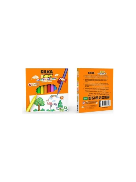 SILKA SHINY YARIM BOY KURU BOYA 12 RENK (627) ürün görseli 1