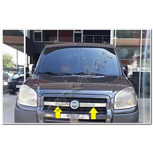 DB Chrome Fiat Doblo Ön Panjur Nikelajı 2006-2012 2 Parça P.Çelik ürün görseli 1