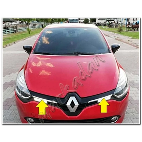 Renault Clio 4 Krom Ön Panjur 2012-2017 2 Parça Paslanmaz Çelik ürün görseli 1
