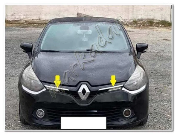 Renault Clio 4 Krom Ön Panjur 2012-2017 2 Parça Paslanmaz Çelik - Resim 2
