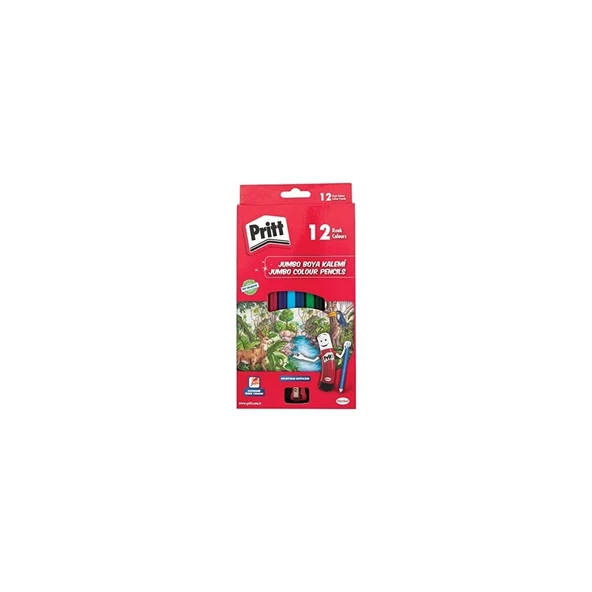 Pritt Kuruboya 12 Renk Jumbo Boy 1219733 3126 3256 ürün görseli 1