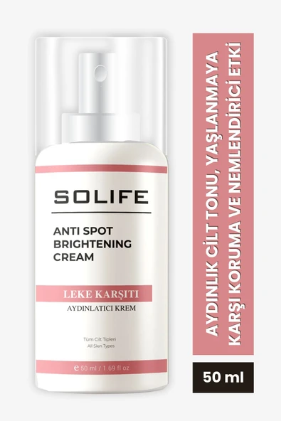 SO LİFE ANTİ SPOT LEKE KARŞITI AYDINLATICI KREM 50 ML ürün görseli 1