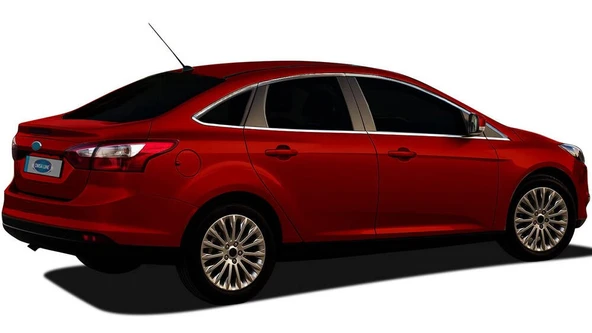 OMSA Ford Focus 3 Sedan Krom Cam Çerçevesi 12 Parça 2010-2018 Arası ürün görseli 1
