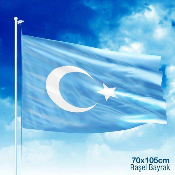 Doğu Türkistan Bayrağı Raşel Bayrak -(70x105cm) ürün görseli 1