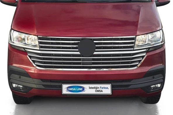 OMSA VW T6.1 Caravelle Krom Ön Panjur Alt Çıtası 5 Parça 2020-2023 Arası ürün görseli 1