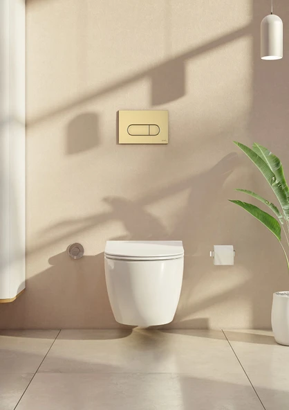 VitrA Root Round 740-2224 Kumanda Paneli, Soft Altın - Resim 2