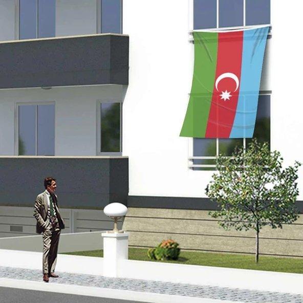 Azerbaycan Cumhuriyeti Bayrağı -150x225 cm Bayrak ürün görseli 1