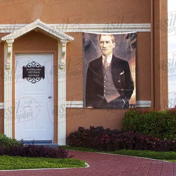 Takım Elbiseli Gazi Mustafa Kemal Atatürk Sivil - Poster Bayrak 100x150 cm ürün görseli 1