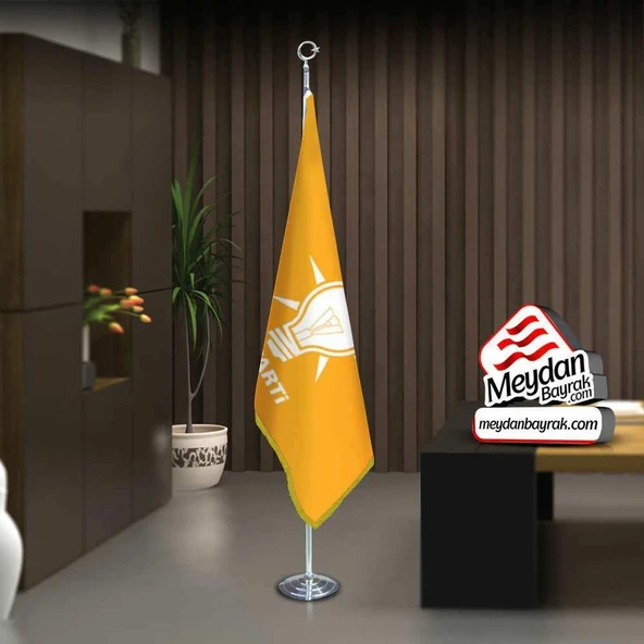 Adalet ve Kalkınma Partisi AKP Bayrak -Ofis -Makam-Toplantı Odaları -Direkli -Saçaklı Makam Bayrağı ürün görseli 1