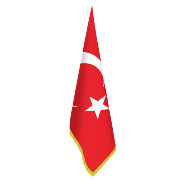 Türkiye Cumhuriyeti Bayrağı, Ay Yıldızlı Bayrak -Ofis, Toplantı Odaları - Saçaklı Makam Bayrağı ürün görseli 1
