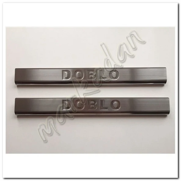 WOC Chrome Fiat Doblo Krom Kapı Eşiği 2000-2012 2 Parça Paslanmaz Çelik ürün görseli 1
