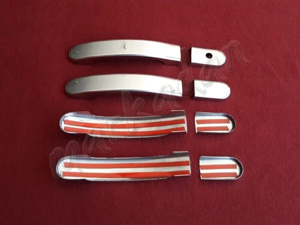 DB Chrome Ford Fusion Kapı Kolu Nikelajı 2002-2012 4 Kapı P.Çelik - Resim 2
