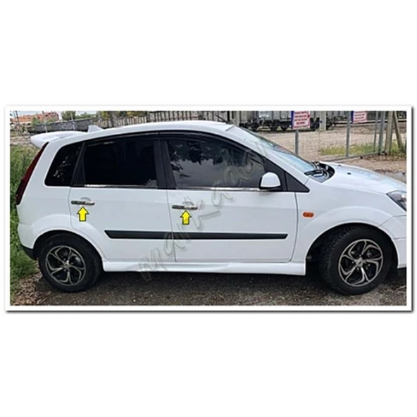 DB Chrome Ford Fiesta Kapı Kolu Nikelajı 2002-2008 4 Kapı P.Çelik - Resim 4