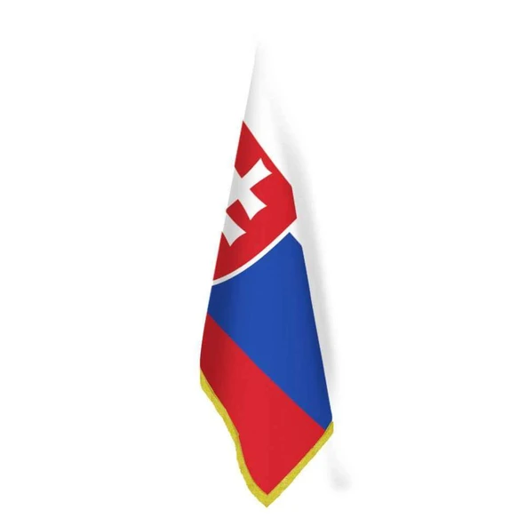 Slovakya Bayrağı - Ofis-Makam-Toplantı Odaları - Saçaklı Makam Bayrağı ürün görseli 1