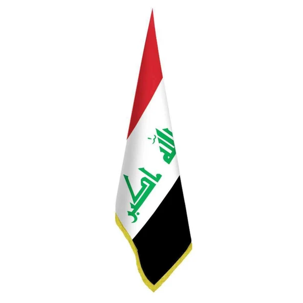 Irak Bayrak - Ofis-Makam-Toplantı Odaları - Saçaklı Makam Bayrağı ürün görseli 1