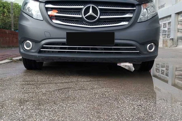 OMSA Mercedes Vito W447 Krom Ön Tampon Çıtası 2 Parça 2014-2024 Arası ürün görseli 1