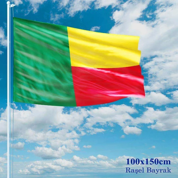 Benin Bayrağı - 100x150 cm (1 metre x 1,5 metre) - Raşel Kumaş ürün görseli 1