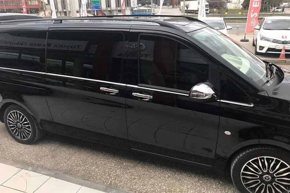 OMSA Mercedes Vito W447 Krom Cam Alt Çıtaları 8 Parça Tek Sürgülü Uzun Şase 2014 ve Sonrası ürün görseli 1