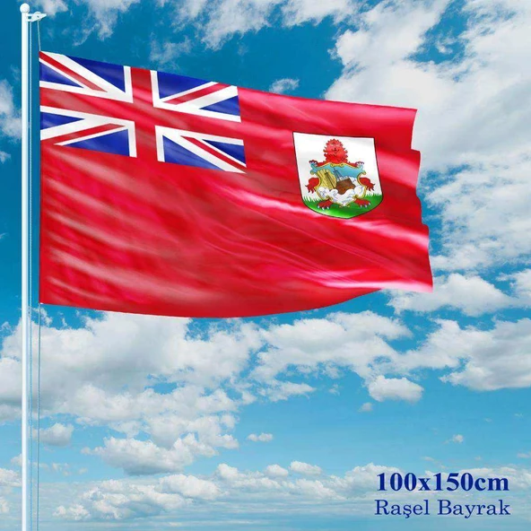 Bermuda Bayrağı - 100x150 cm (1 metre x 1,5 metre) - Raşel Kumaş ürün görseli 1