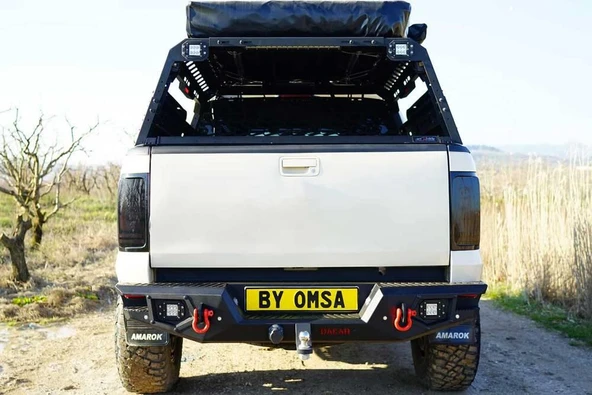 OMSA VW Amarok Dakar V2 Çelik Arka Tampon Ledli Sensörlü-Sensörsüz 2010-2021 Arası ürün görseli 1
