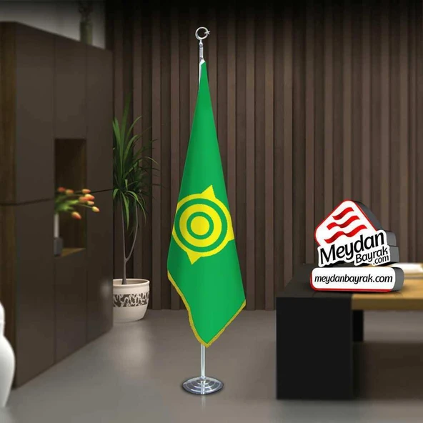 Hakasya Cumhuriyeti Bayrak -Ofis -Makam-Toplantı Odaları -Direkli -Saçaklı Makam Bayrağı ürün görseli 1