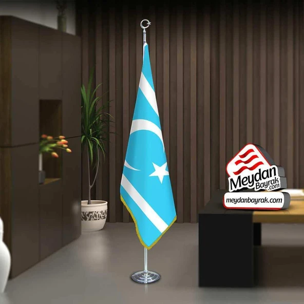 Irak Türkmenleri Bayrak -Ofis -Makam-Toplantı Odaları -Direkli -Saçaklı Makam Bayrağı ürün görseli 1