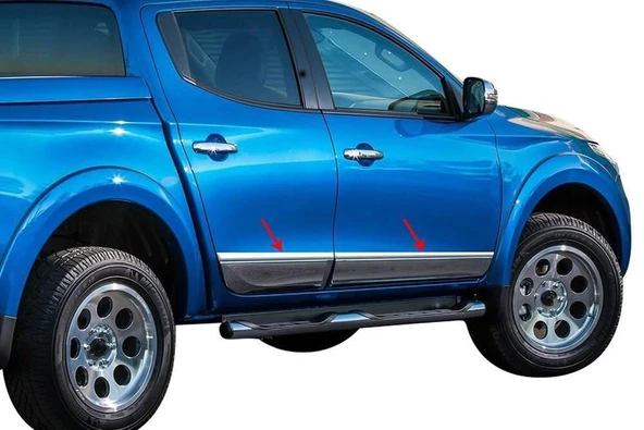 OMSA Mitsubishi L200 Krom Yan Kapı Çıtası 4 Parça 2019-2024 Arası ürün görseli 1