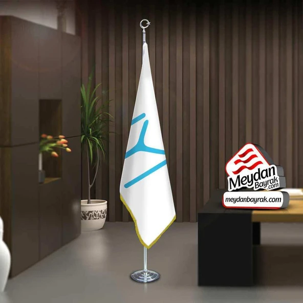 Kayı Boyu -IYI Bayrak -Ofis -Makam-Toplantı Odaları -Direkli -Saçaklı Makam Bayrağı ürün görseli 1