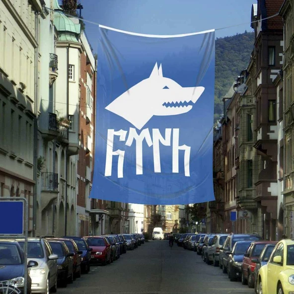 Göktürkçe Türk Yazılı Göktürk Kağanlığı Bayrak 400x600 cm Raşel Kumaş ürün görseli 1
