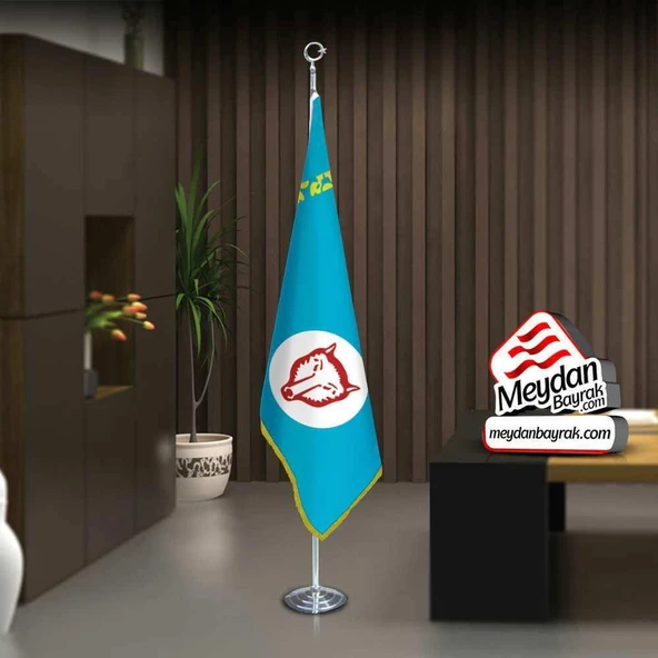 Gagavuzya Bayrak -Ofis -Makam-Toplantı Odaları -Direkli -Saçaklı Makam Bayrağı ürün görseli 1
