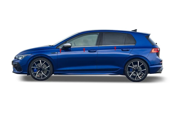 OMSA VW Golf 8 Krom Cam Alt Çıtası 6 Parça 2020 ve Sonrası ürün görseli 1