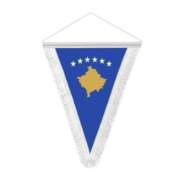 Kosova Cumhuriyeti - Hatıra Üçgen Flama Bayrak ürün görseli 1