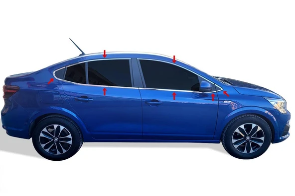 OMSA Renault Taliant Krom Cam Çerçevesi 14 Parça 2021 ve Sonrası ürün görseli 1