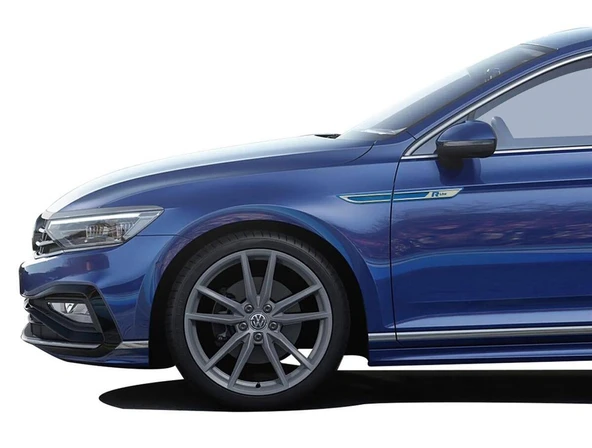 OMSA VW Passat B8.5 R-line Krom Çamurluk Çıtası Mavi 4 Parça ABS 2019 ve Sonrası ürün görseli 1