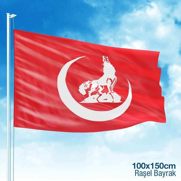 Bozkurt Hilal Kırmızı Sancak Bayrak MHP -100x150cm ürün görseli 1
