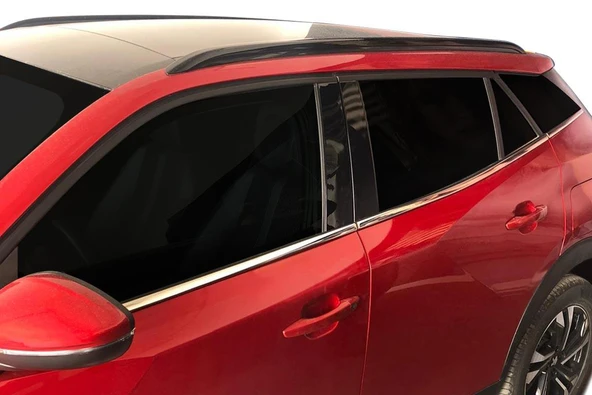 OMSA Peugeot 2008 EV Krom Cam Alt Çıtası 6 Parça 2023 ve Sonrası ürün görseli 1