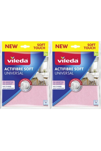 Vileda 2'li Actifibre Soft Universal Mikrofiber Bez 2 Adet ürün görseli 1