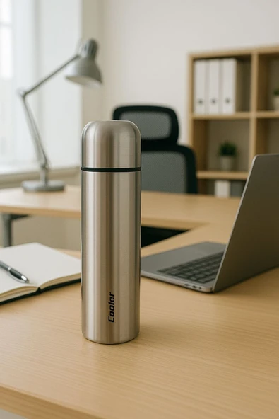 Çelik 750 ML İnox Mama Termosu evde kampta ofiste içi dışı çelik kırılmaz ürün görseli 1