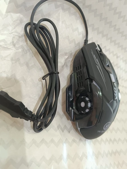 SİYAH -IŞIKLI OYUNCU MOUSE - Resim 2