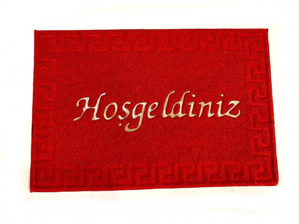Hoşgeldiniz Yazılı Kapı önü Paspas Desenli 40x60cm ürün görseli 1