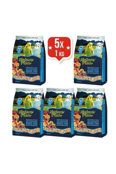 Nature Plan Meyve Aromalı Ballı Muhabbet Yemi 1 Kg  x 5 Adet ürün görseli 1
